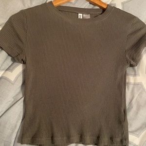 Plain Green Crop top